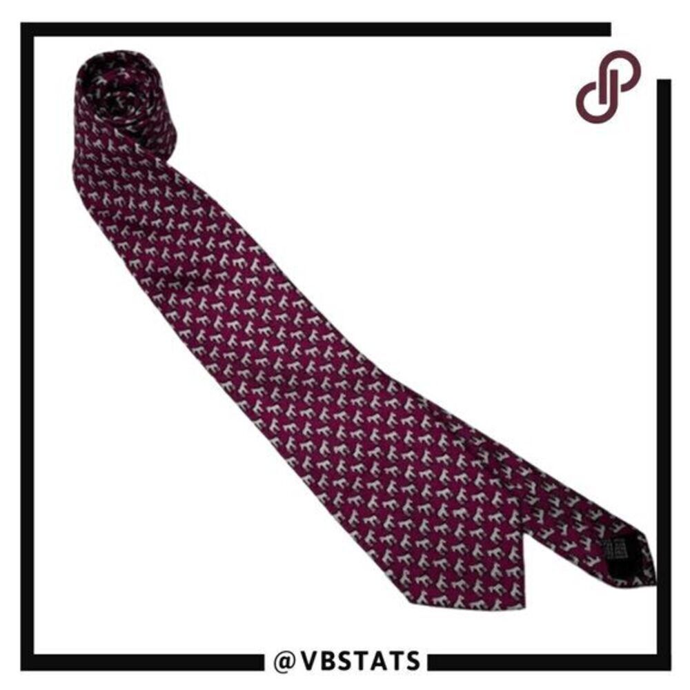 Cape Cod Men's Animal Print Silk Neck Tie‎ Red White